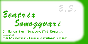 beatrix somogyvari business card